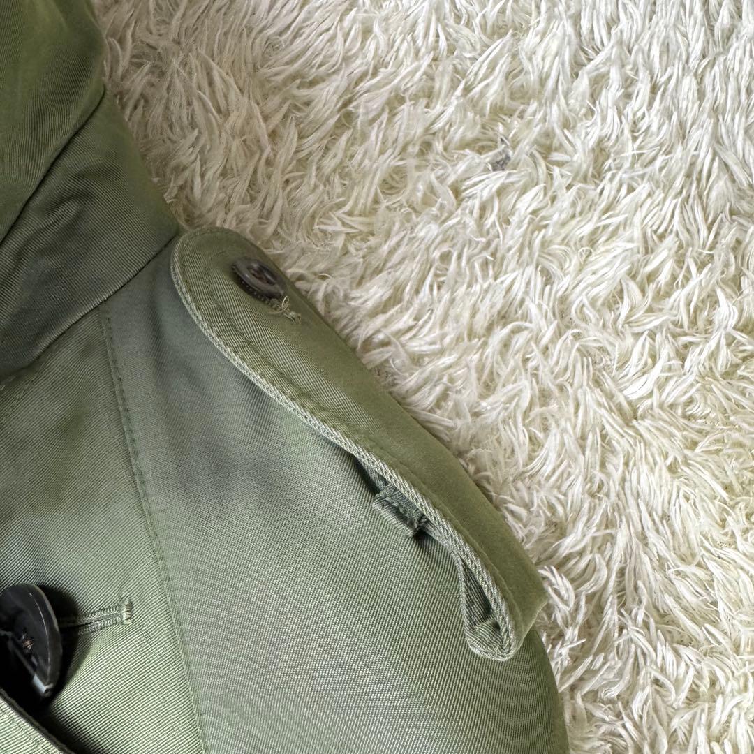 アクアスキュータム アクア5 トレンチコート ダブル ベルト 玉虫色 英国製