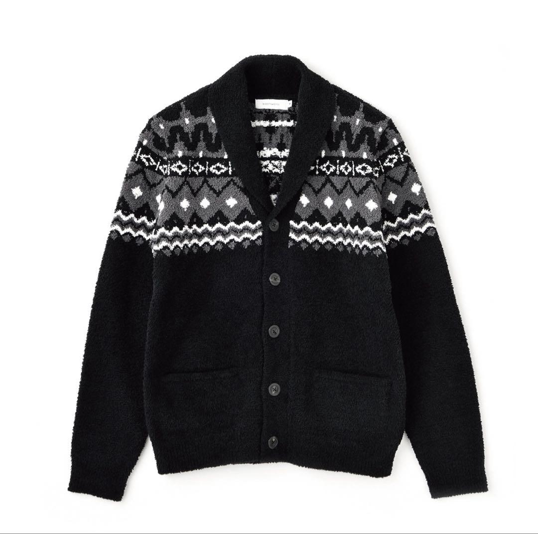 kashwere JACQUARD CARDIGAN Mサイズ グレー