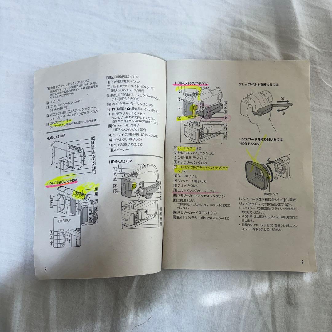 【稼働品】SONY CX590V ビデオカメラ 本体