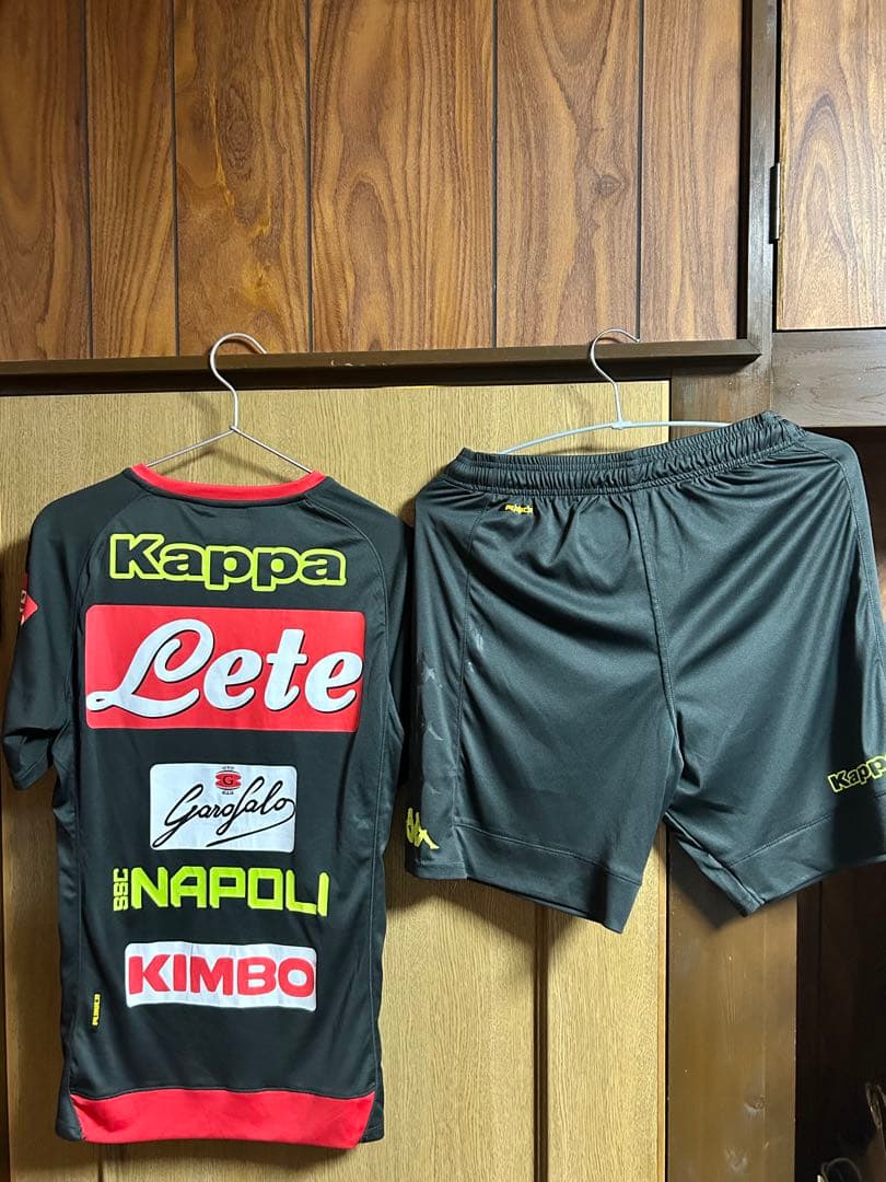 ナポリ Kappa サッカーウェア Mサイズ 黒