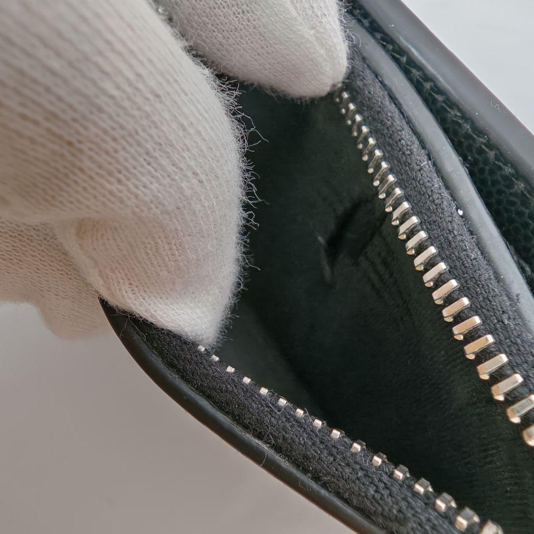 外観美品　saint laurent 折りたたみ財布　ブラック　レザー