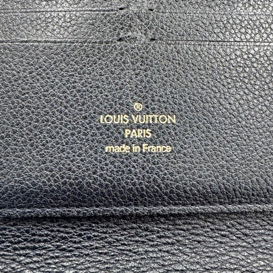 ルイヴィトン アンプラント ジッピーウォレット レザー ラウンド 長財布 黒