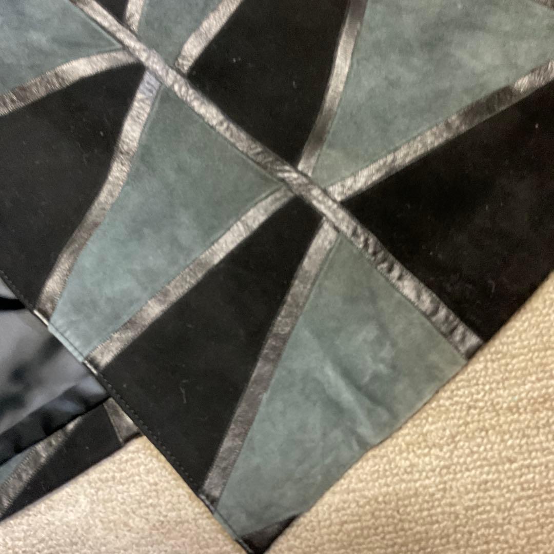 のんちゃん　柔らかな羊革ヌバックパッチワークコート　他2点