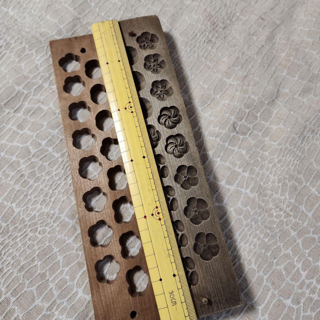 梅花5柄　菓子木型　古い 木型 菓子型 和菓子 木製 古道具 古物