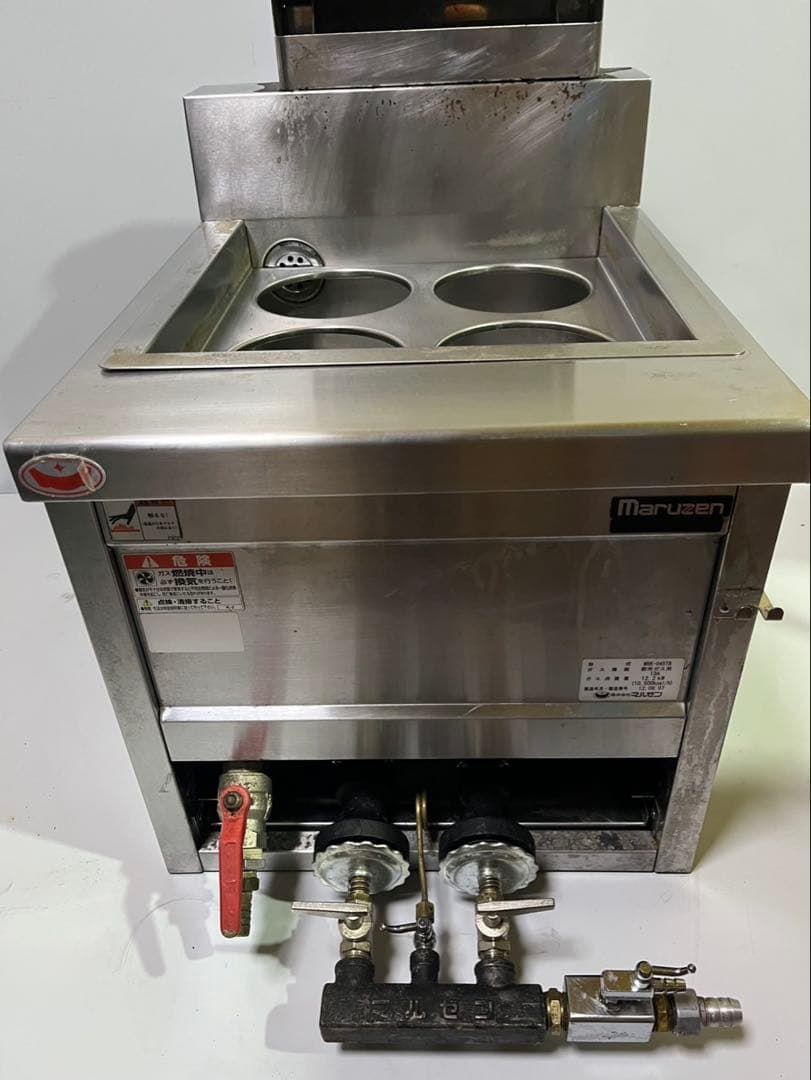 マルゼン 卓上ガスゆで麺機 MRK-045TB 都市ガス用 4口 動作OK