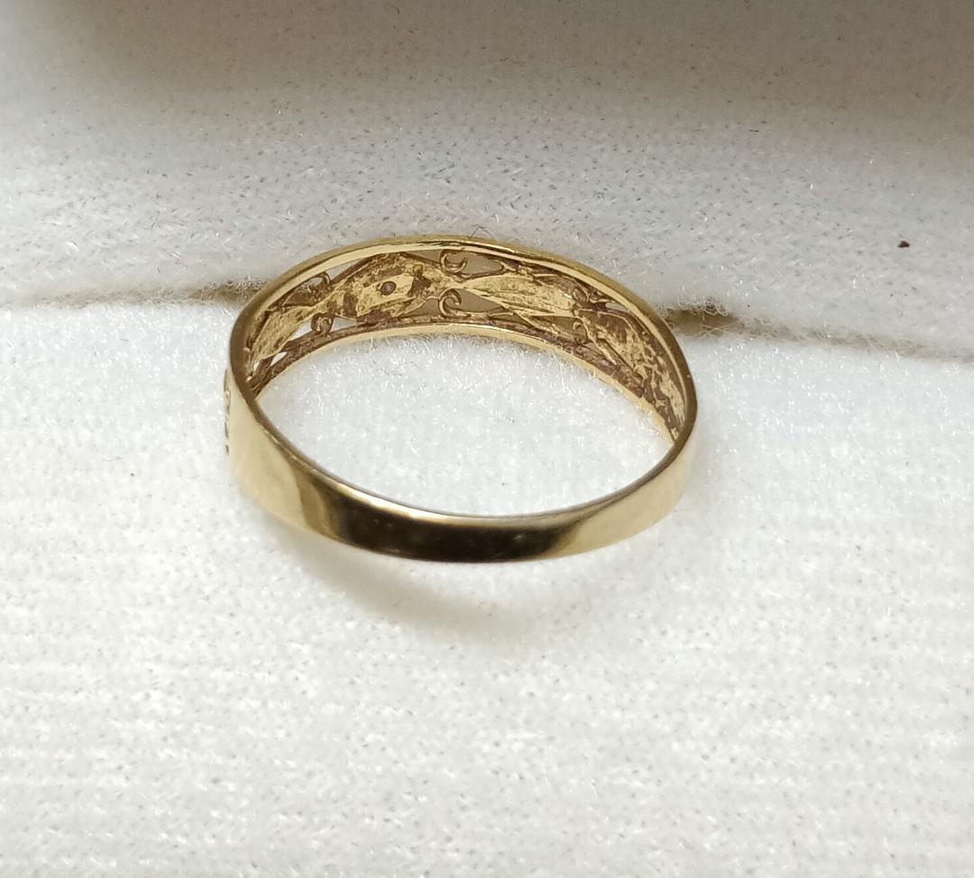 K18 透かし彫りリング