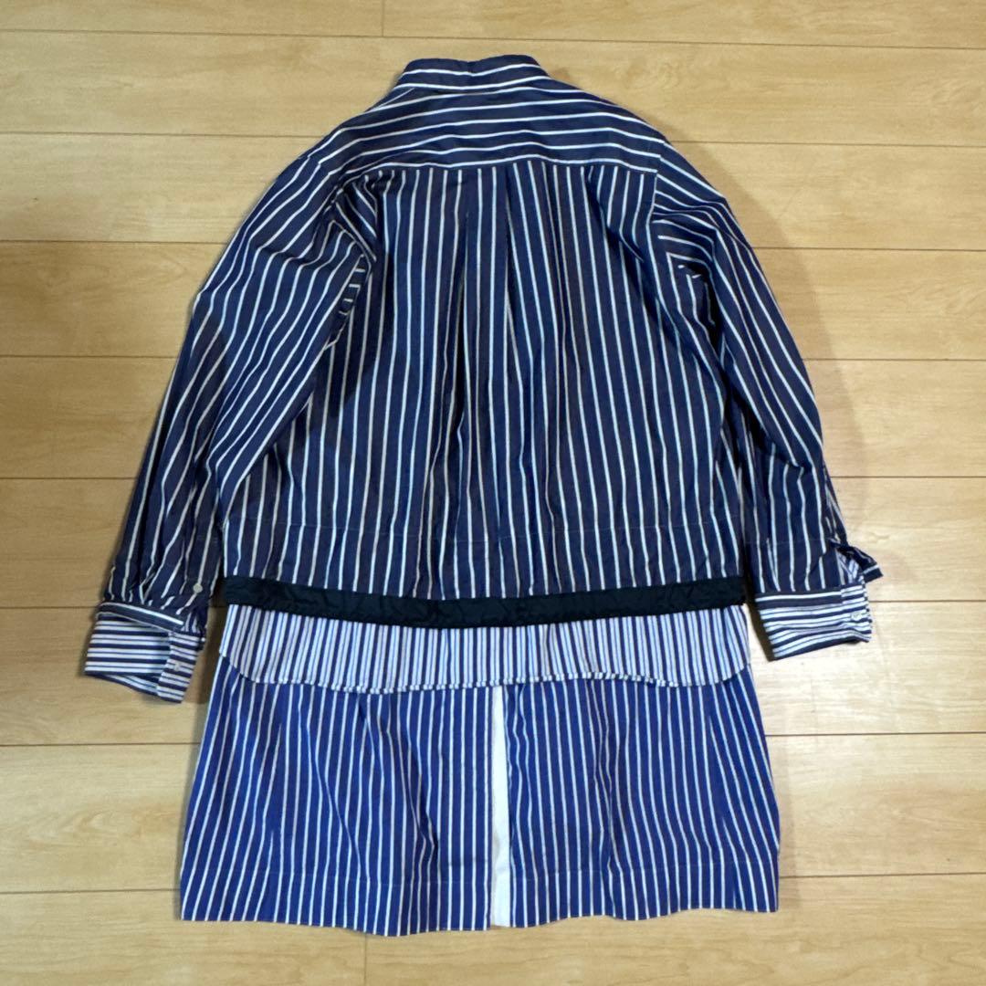 sacai ドッキングストライプシャツコート　サンプル品