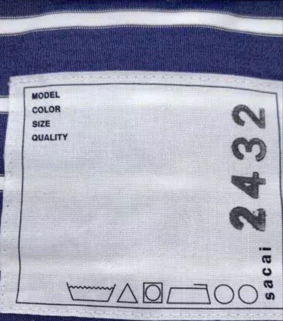 sacai ドッキングストライプシャツコート　サンプル品