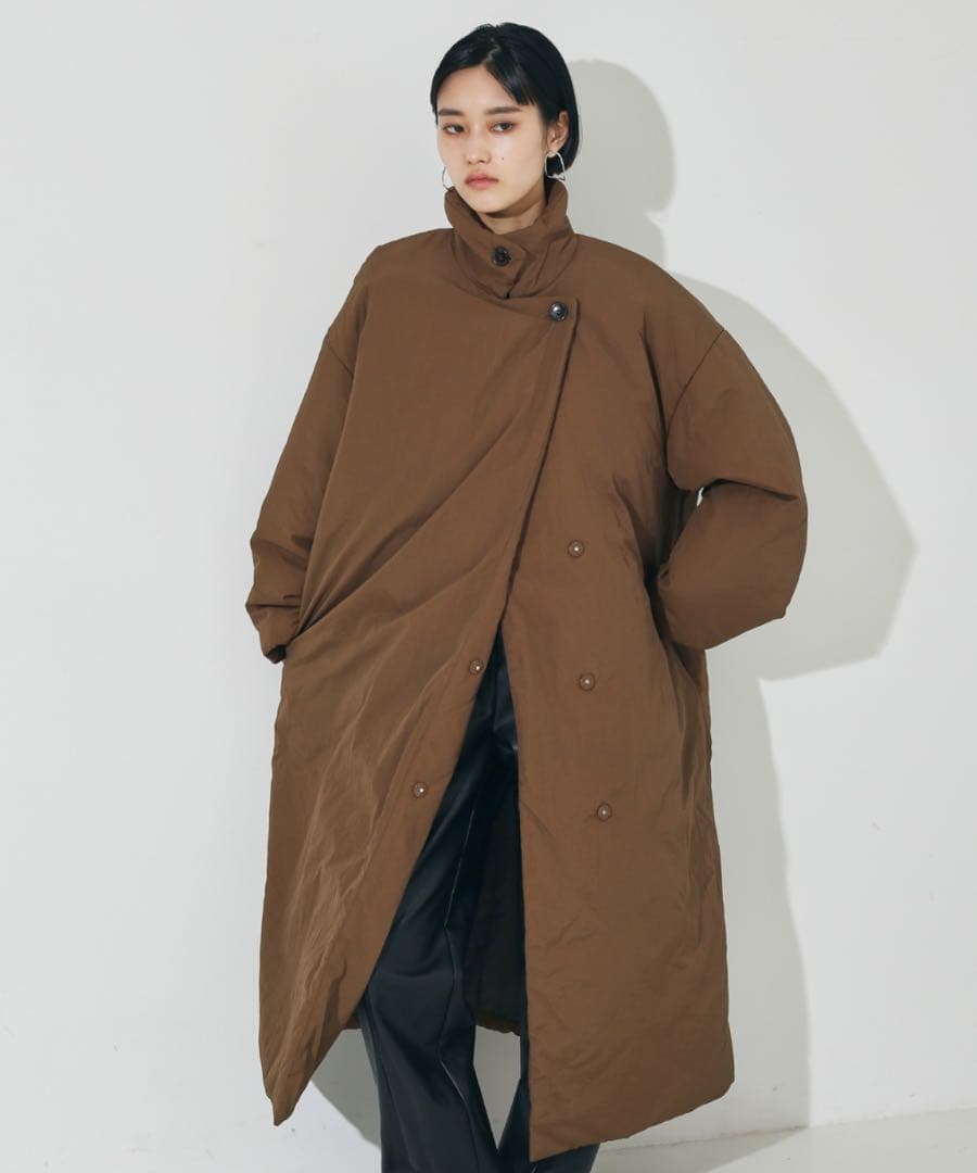 新品NOMINE 3WAYカラー中綿 ブラウン ダウンジャケット ロングコート