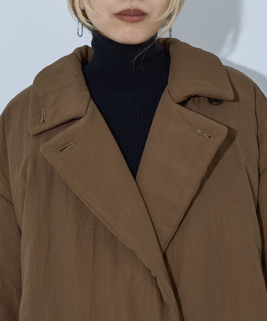 新品NOMINE 3WAYカラー中綿 ブラウン ダウンジャケット ロングコート