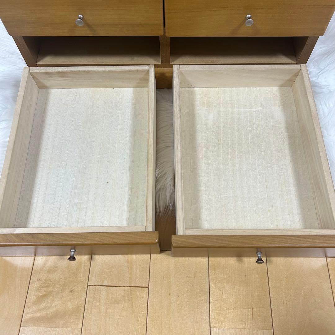 木製 無垢 6杯 小箪笥 小引出し キャビネット ミニタンス 小物入れ 書類入れ