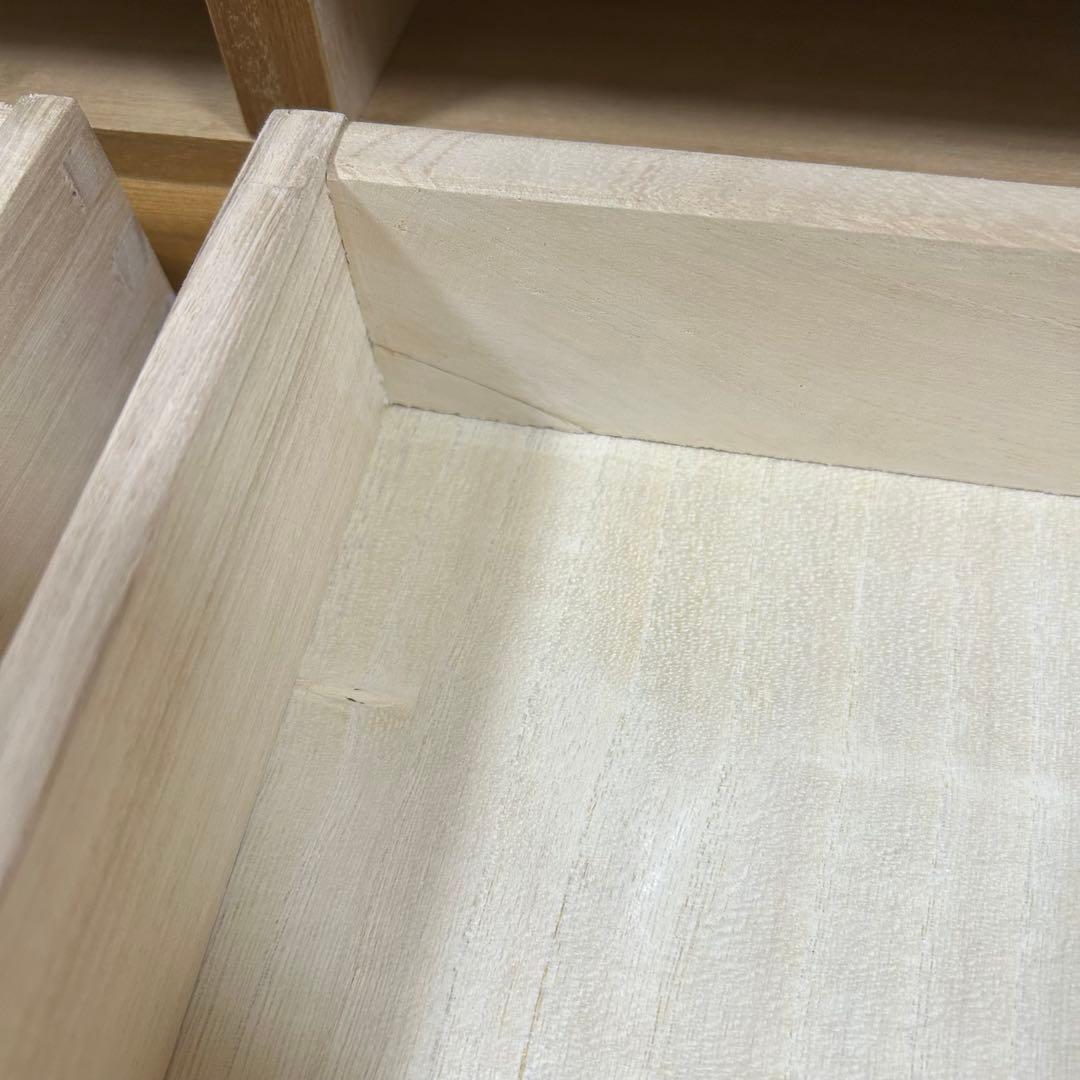 木製 無垢 6杯 小箪笥 小引出し キャビネット ミニタンス 小物入れ 書類入れ