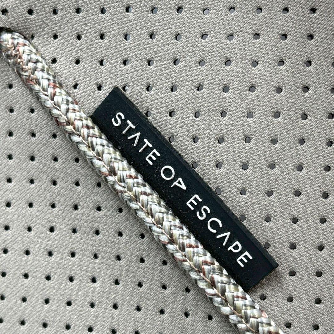 【美品】ステイトオブエスケープ エスケープトート ベージュ×ピンク