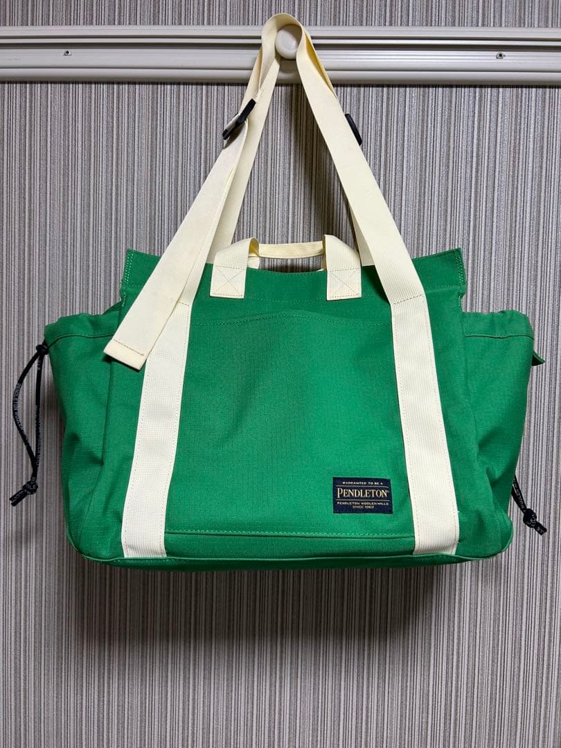 【数回使用】PENDLETON×稲葉真理恵コラボ マザーズバッグ グリーン