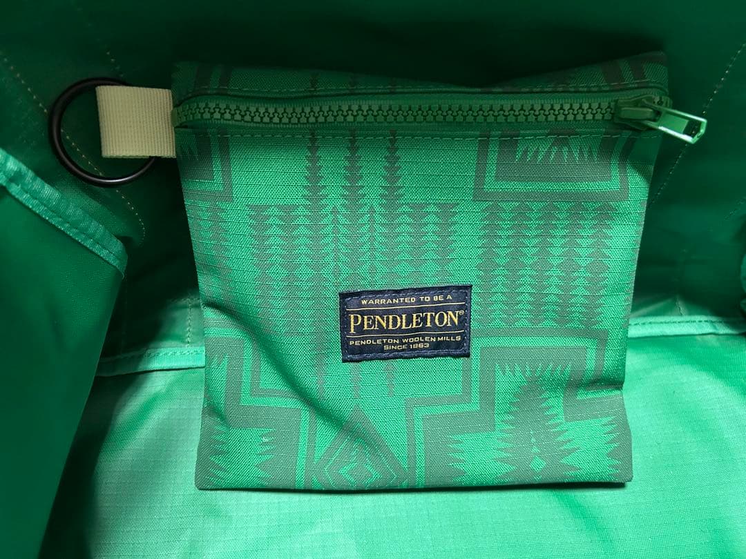 【数回使用】PENDLETON×稲葉真理恵コラボ マザーズバッグ グリーン