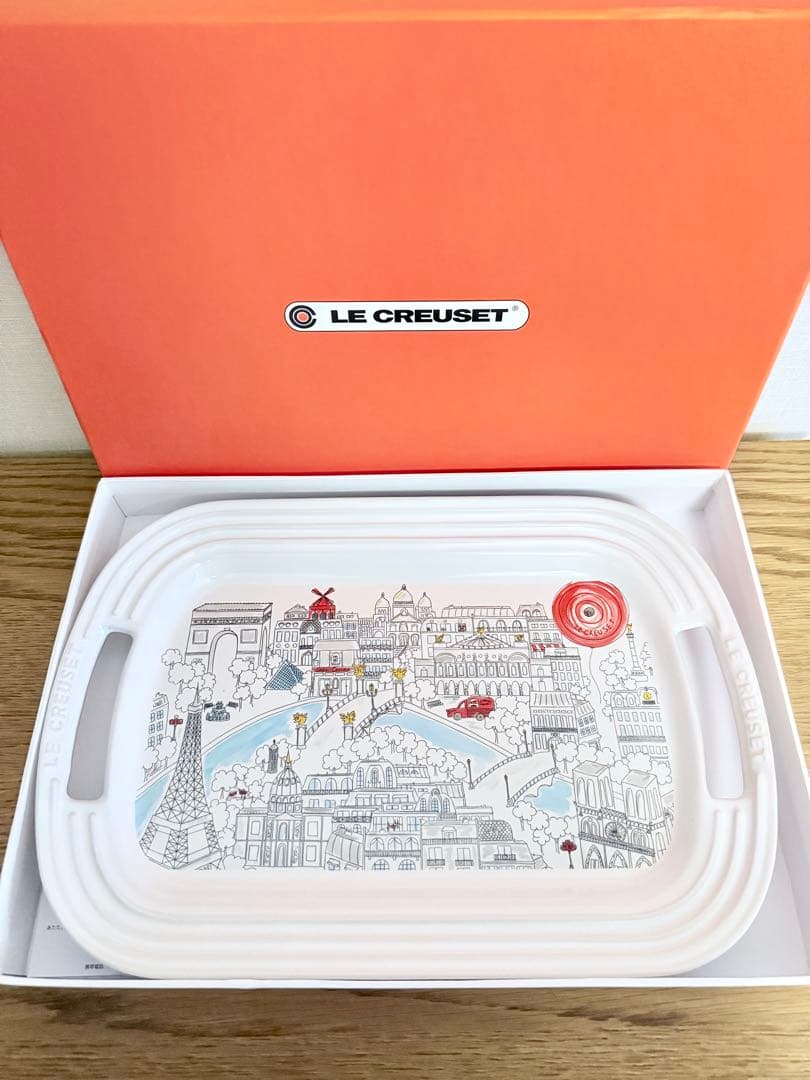 新品未使用 ルクルーゼ LE CREUSET サービングプレート M パリ①