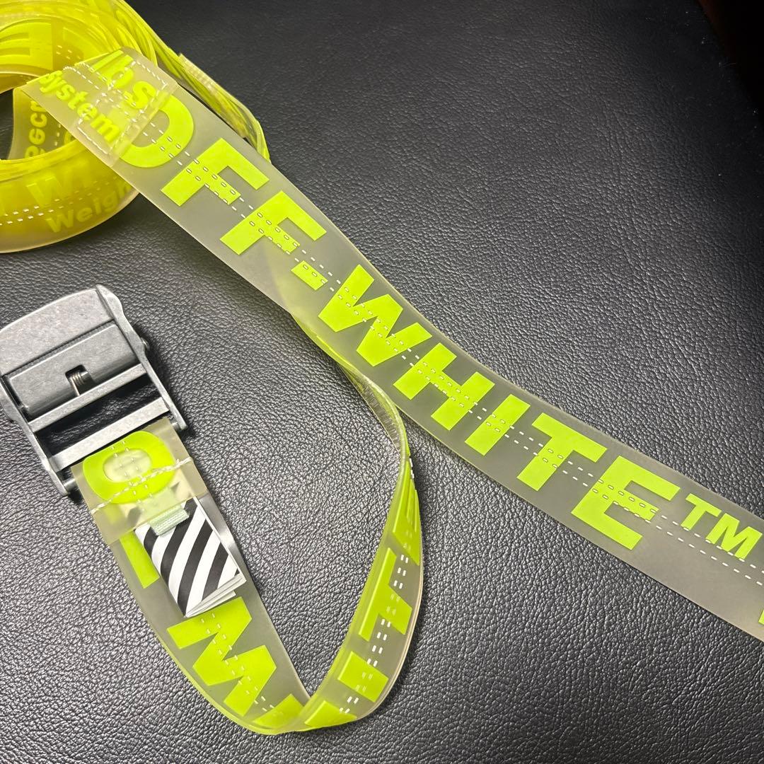 OFFWHITE ラバーベルト イエローベルト オフホワイト