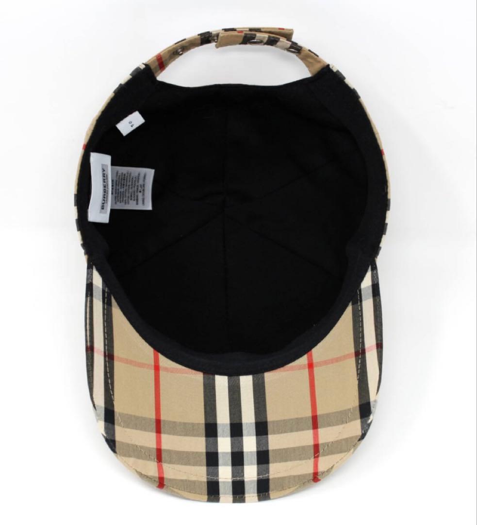 定価4.7万 美品 バーバリー ティッシ期 TBロゴ ノバチェック キャップ