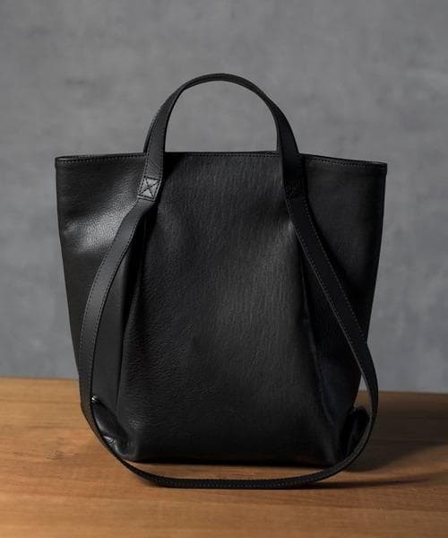 パトリックステファン レザートートバッグ ブラック 本革