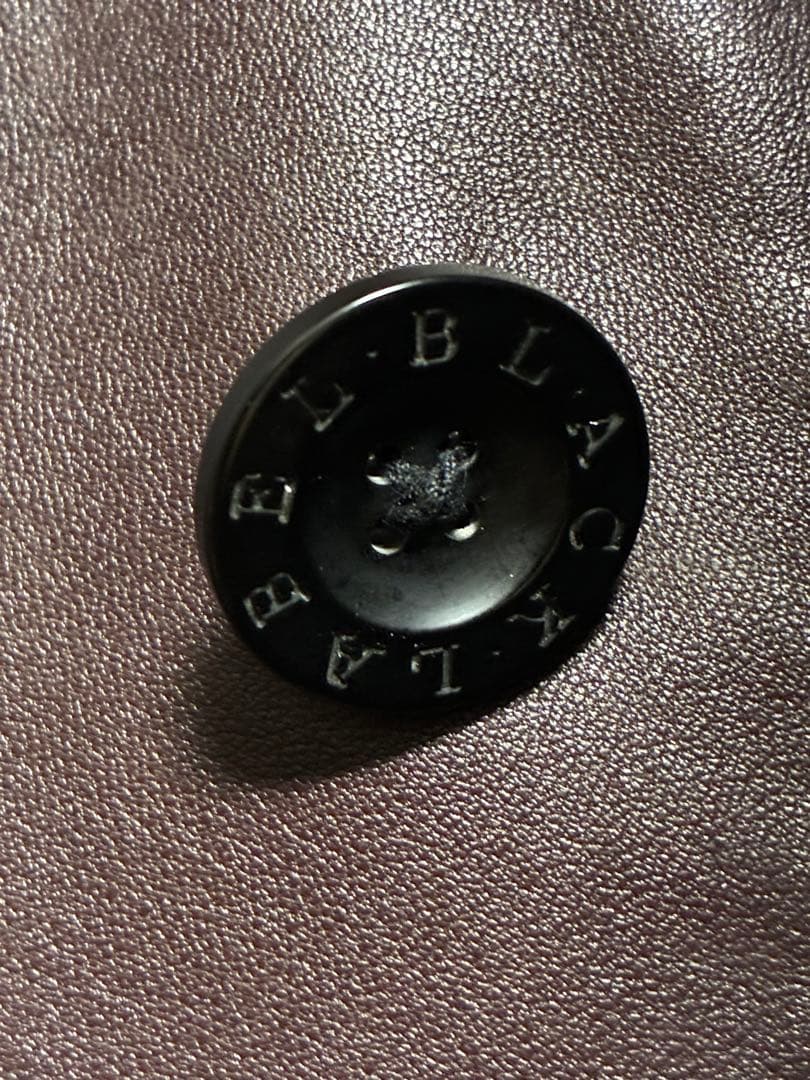 希少美品　バーバリーブラックレーベル　ダークブラウン ラムレザー トレンチコート