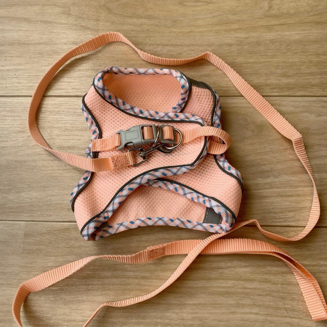 小型犬用 ハーネス リード セット ピンク ベストタイプ 新品 未使用