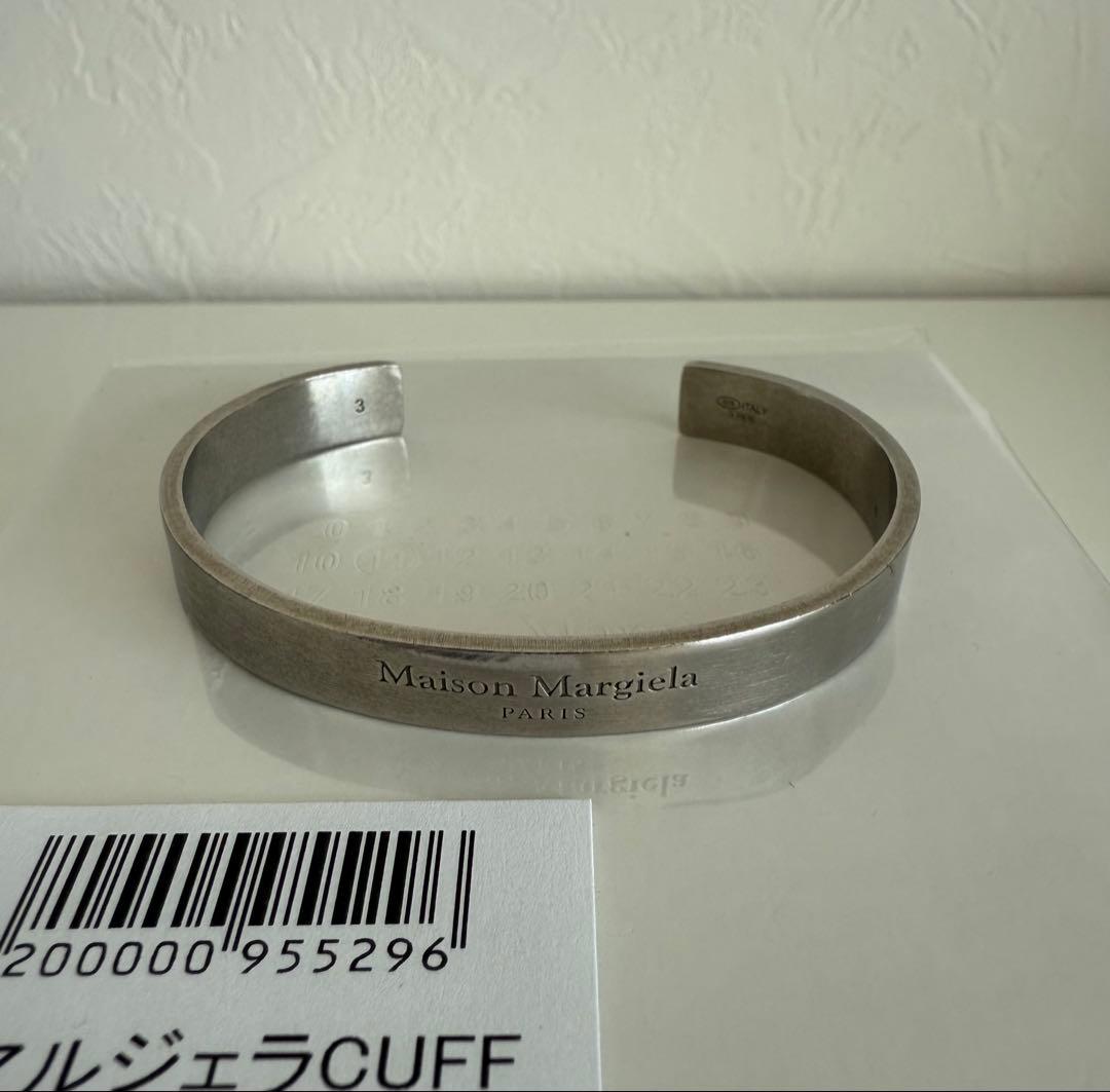 Maison Margiela シルバー ロゴ カフ バングル ブレスレット
