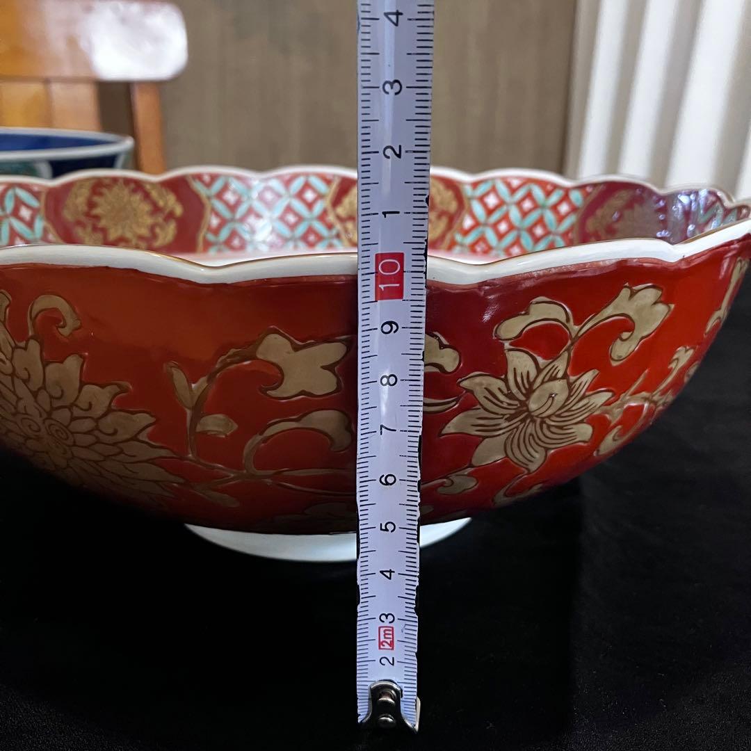 有田焼 オールドイマリ 古伊万里 金襴手 弥左衛門窯 手描き 大皿 大鉢