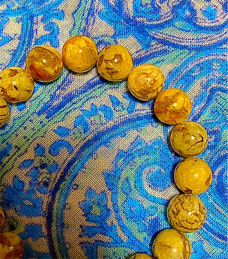 金運爆上げ　特別祈祷　心を強化天然石７cmグラフィックグラナイトお念珠　出羽三山