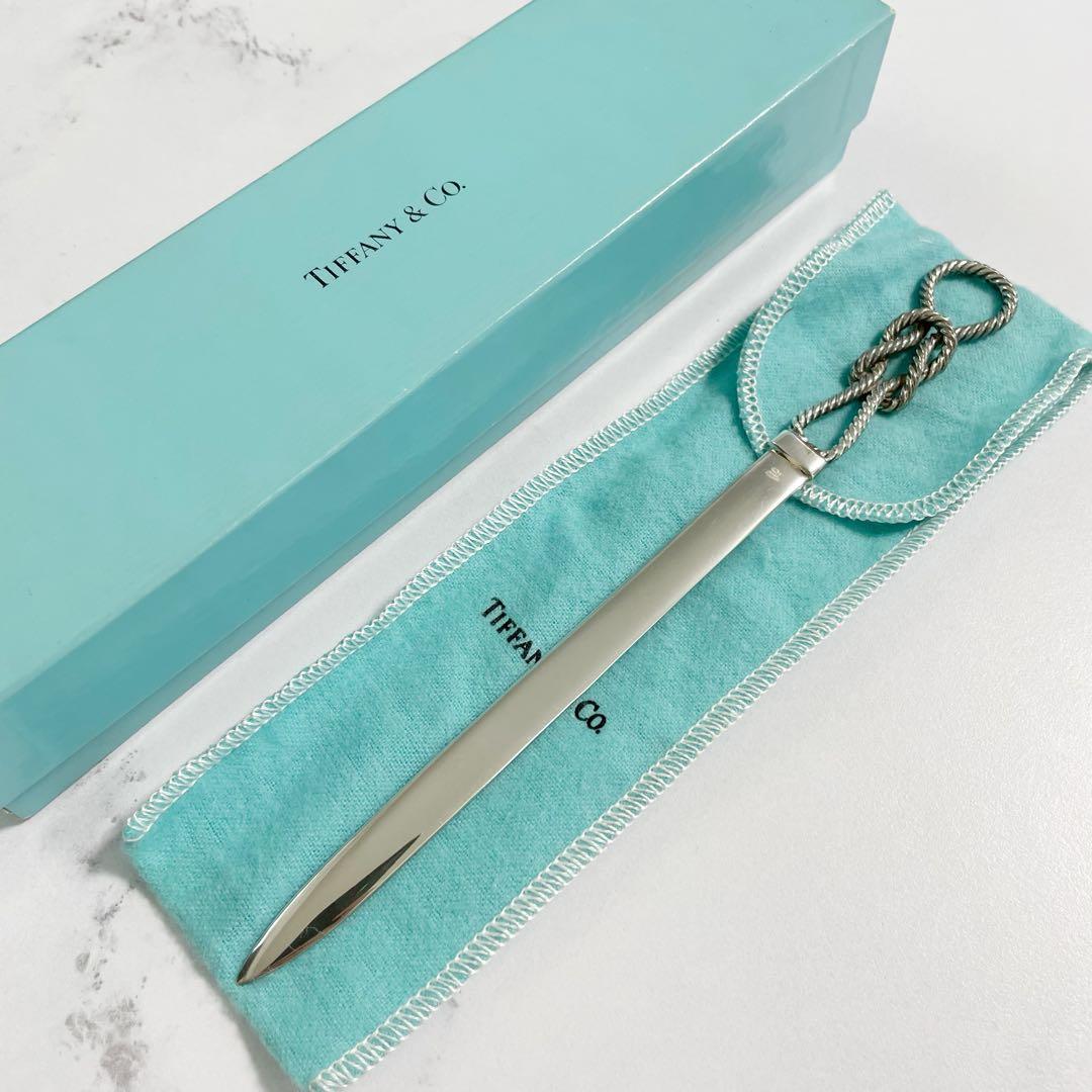 ティファニー　ペーパーナイフ　ペーパーカッター　ツイスト　ロープ　シルバー