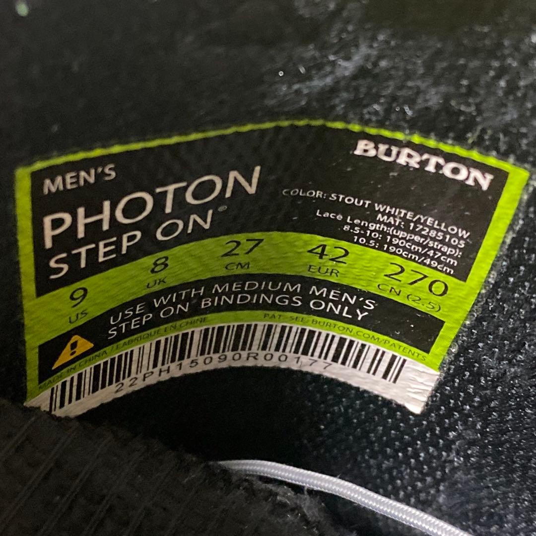 【即日発送】BURTON PHOTON STEP ON 27.0cm