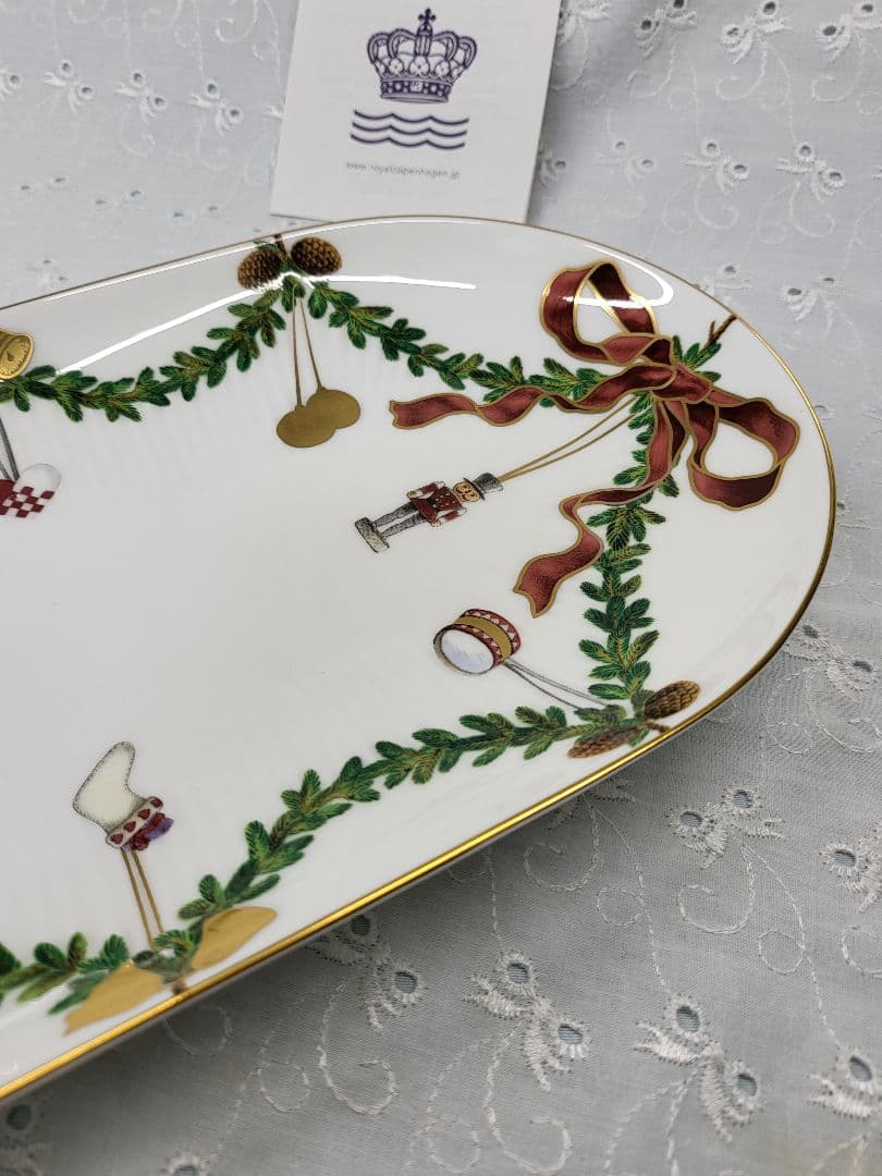 未使用✨ロイヤルコペンハーゲン スターフルーテッド サンドイッチ プレート 長皿