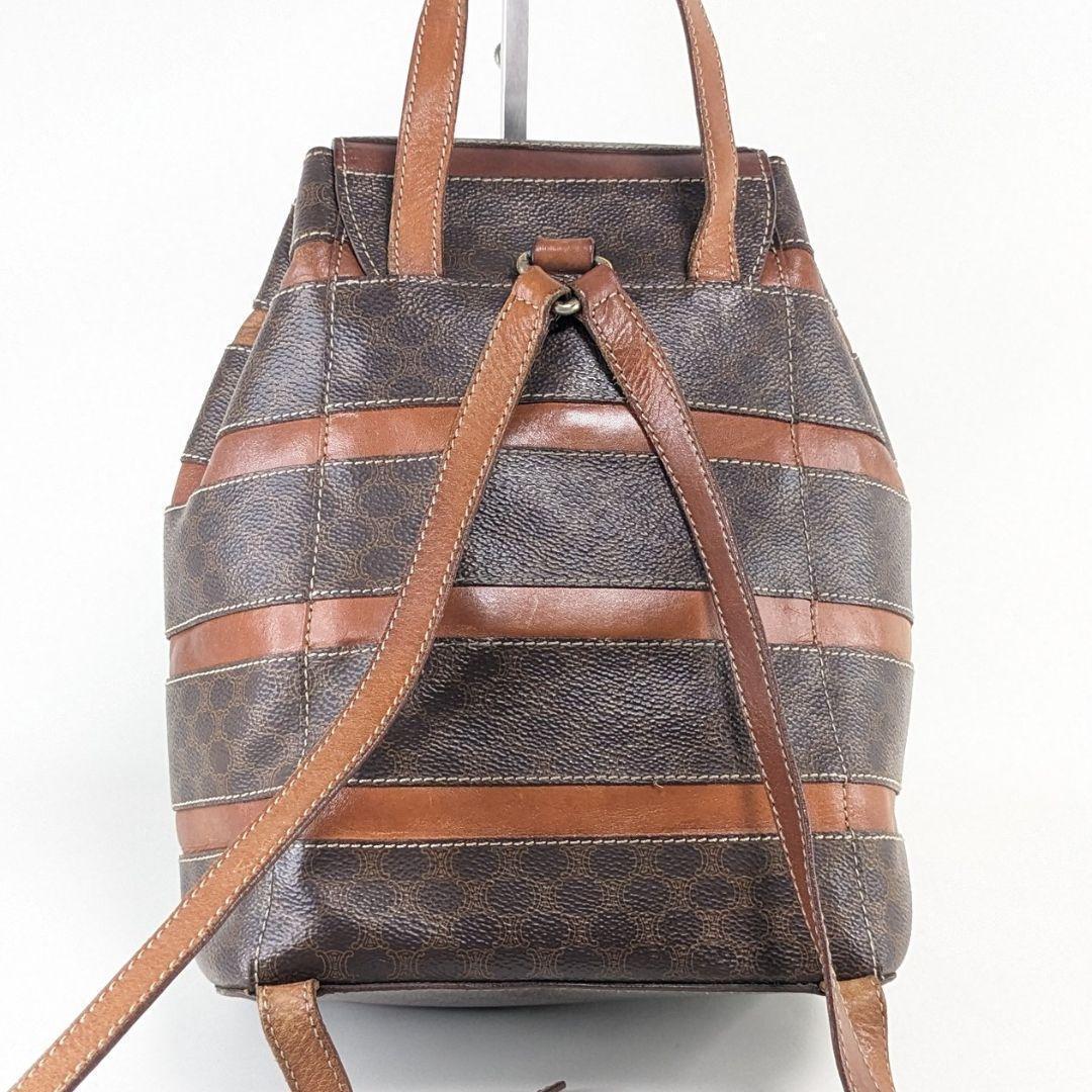 美品　セリーヌ　バックパック　リュック　マカダム　トリオンフ　ライン　PVC