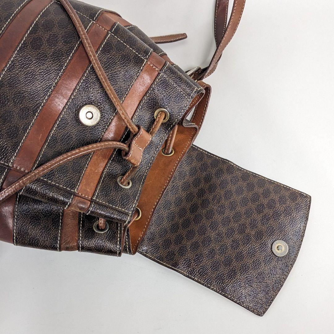 美品　セリーヌ　バックパック　リュック　マカダム　トリオンフ　ライン　PVC