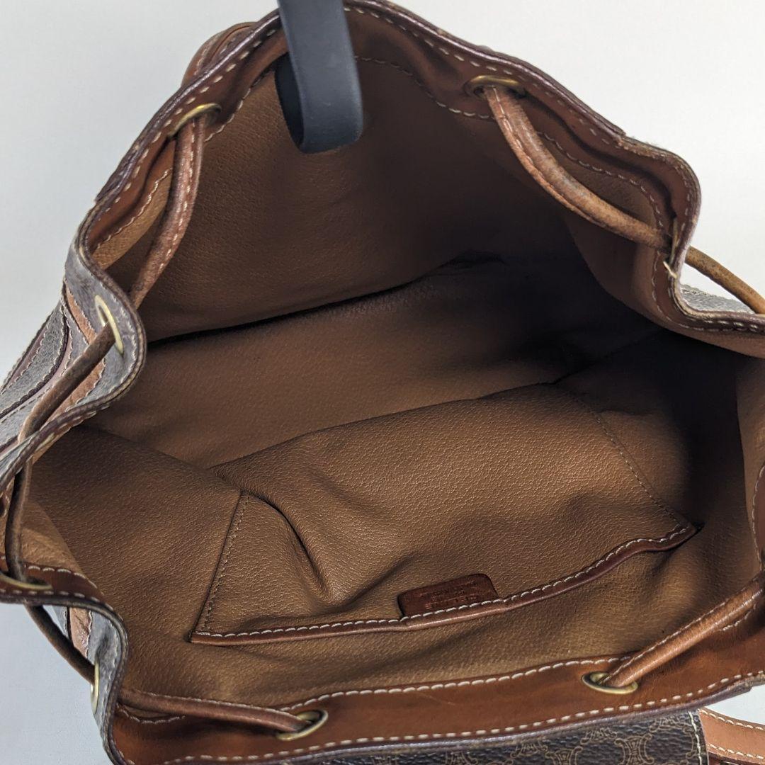 美品　セリーヌ　バックパック　リュック　マカダム　トリオンフ　ライン　PVC