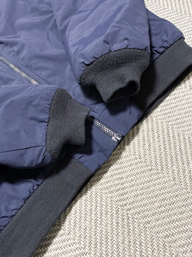 美品 00s L.L.Bean ウォームアップジャケット M ネイビー フリース