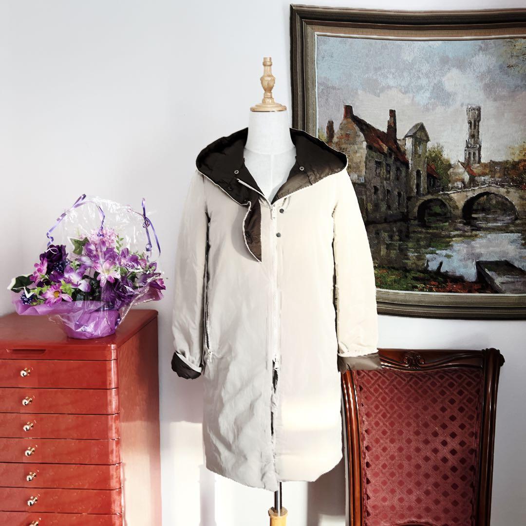 美品　ブルネロクチネリ プレシャスベージュ　ダウン　ジャケット コート ロング