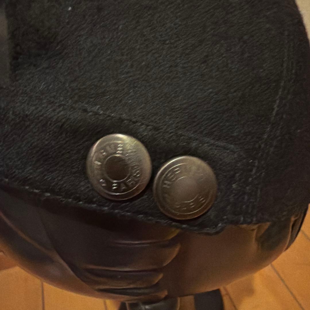 かずきんぐ エルメス　ブラック カシミヤ　キャプ