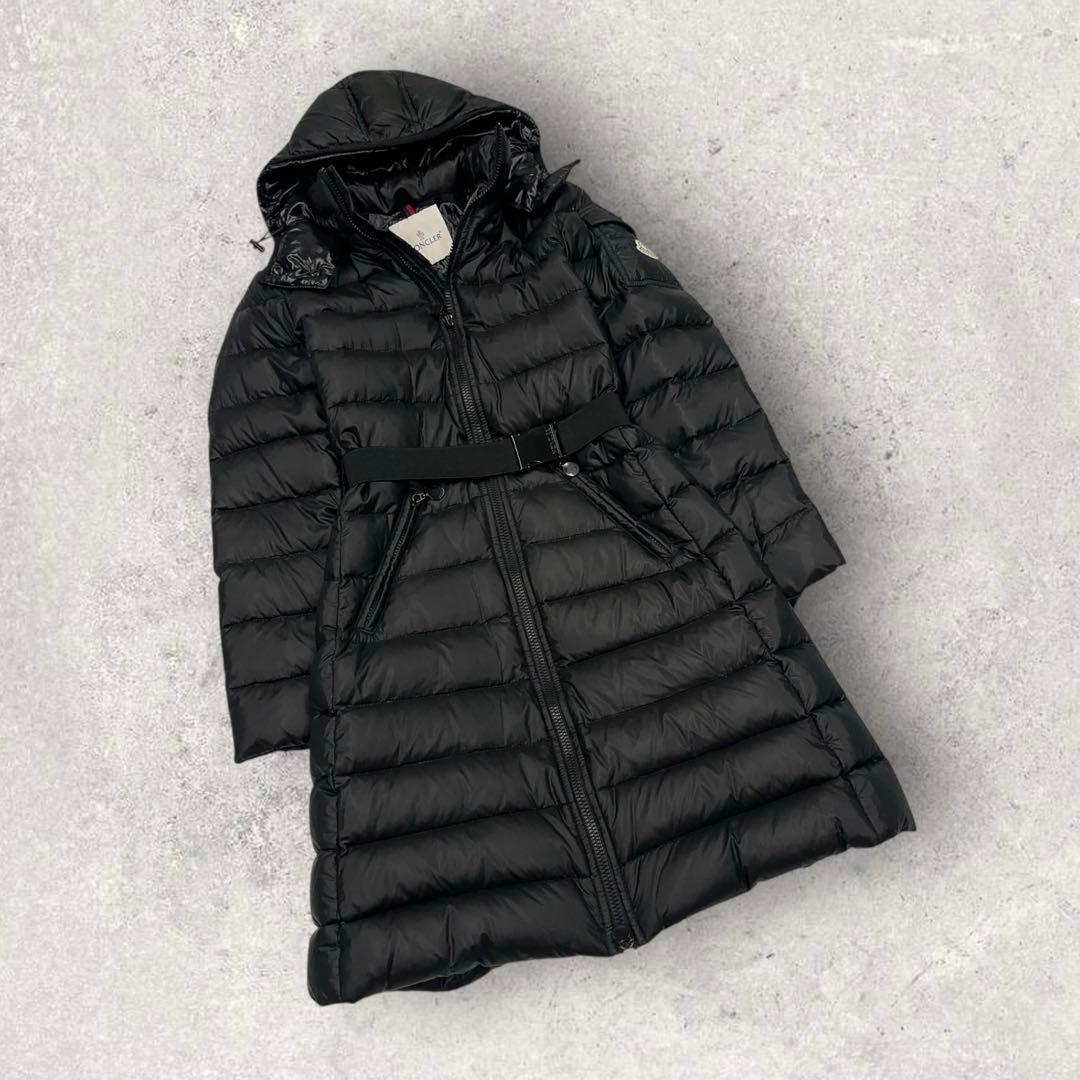 11965【美品・QR鑑定済み】モンクレール　MOKACINE ダウンコート　黒