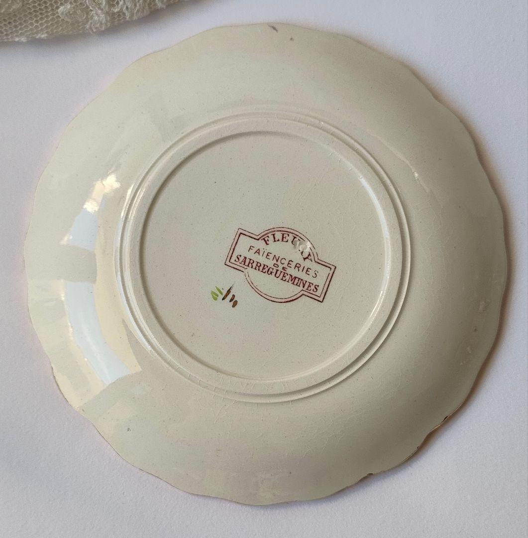 希少　サルグミンヌ　FLEURY　カップ&ソーサー　フランスアンティーク