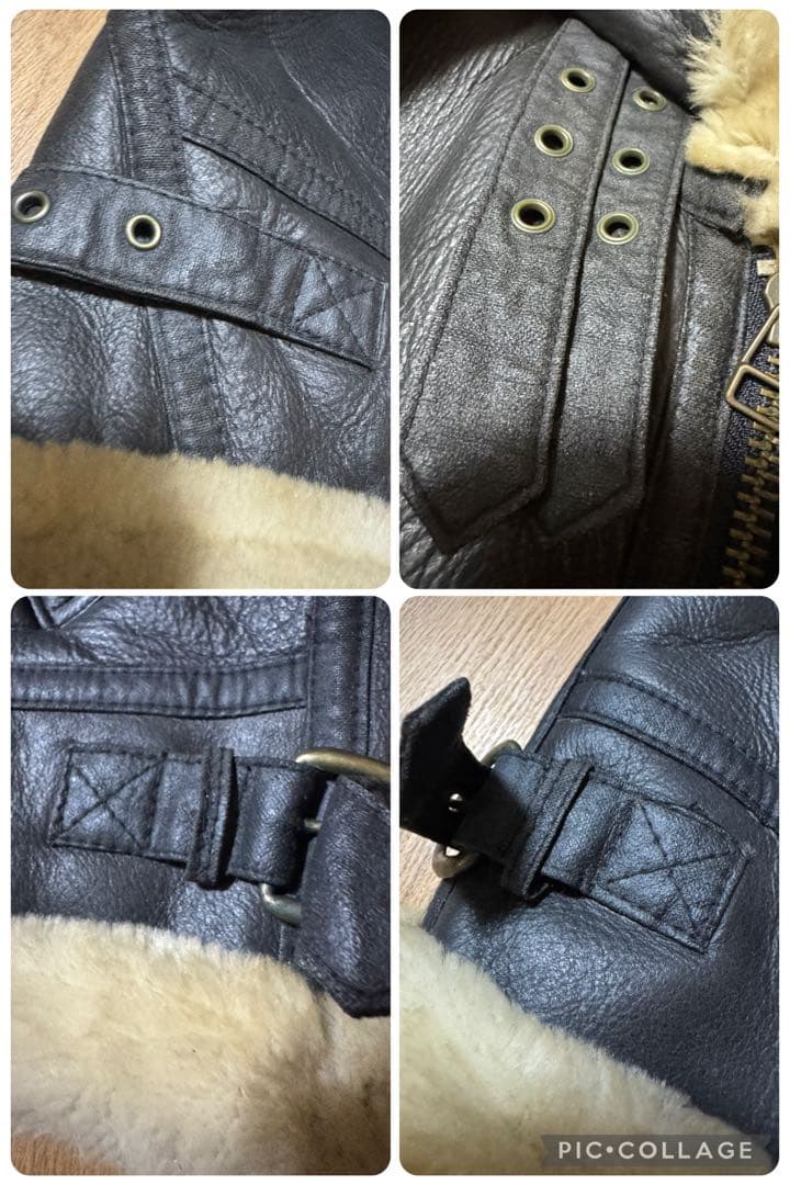 非売品 ボスジャン 2000年限定 エンボスロゴ B-3 レザージャケット M