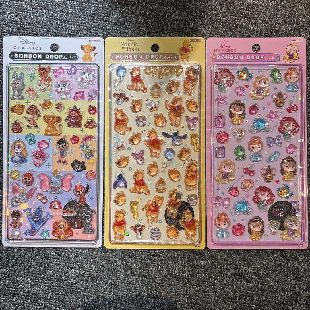 正規品 ディズニー ボンボンドロップシール クラシック プーさん プリンセス