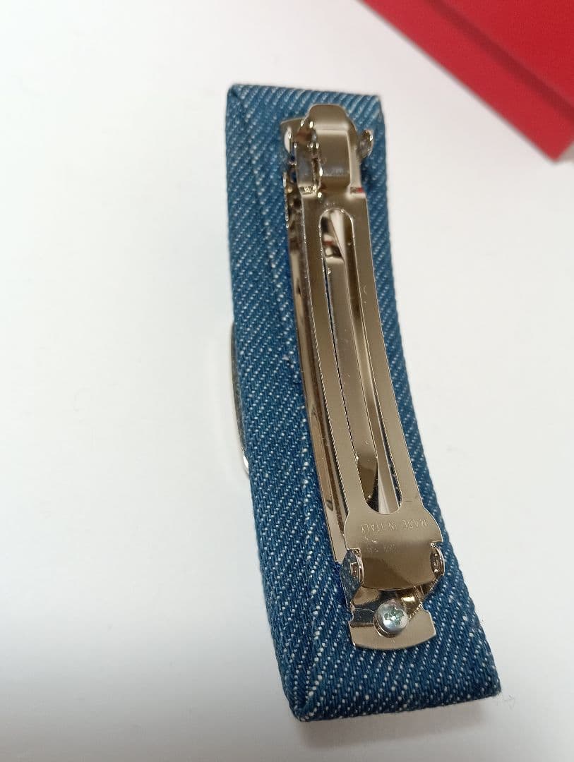 Ferragamo　サルヴァトーレフェラガモ　バレッタ　デニム　ヴァラリボン