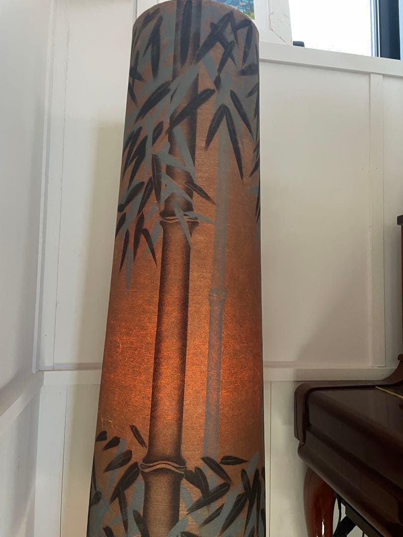 昭和レトロ 竹柄 フロアランプ 和モダン 間接照明 高さ140cm