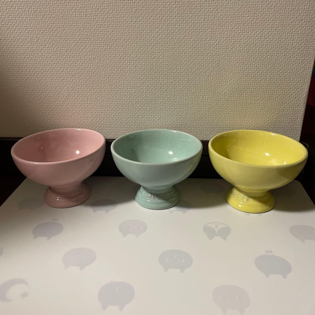 デザートカップ 3色セット ル・クルーゼ