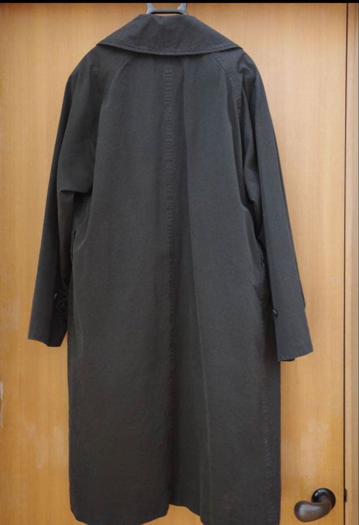 コモリcomoli ウォッシュドタイロッケンコート　黒　サイズ2