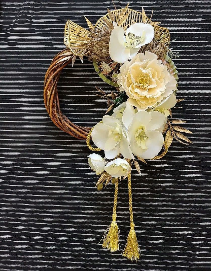 しめ縄リース　しめ縄　お正月飾り　お正月リース　フラワーリース　玄関リース