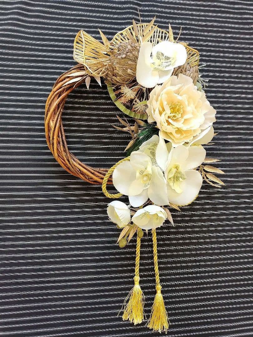 しめ縄リース　しめ縄　お正月飾り　お正月リース　フラワーリース　玄関リース