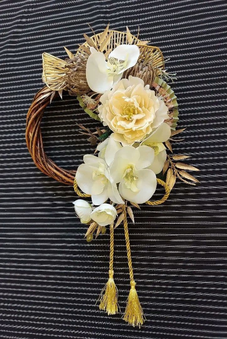 しめ縄リース　しめ縄　お正月飾り　お正月リース　フラワーリース　玄関リース