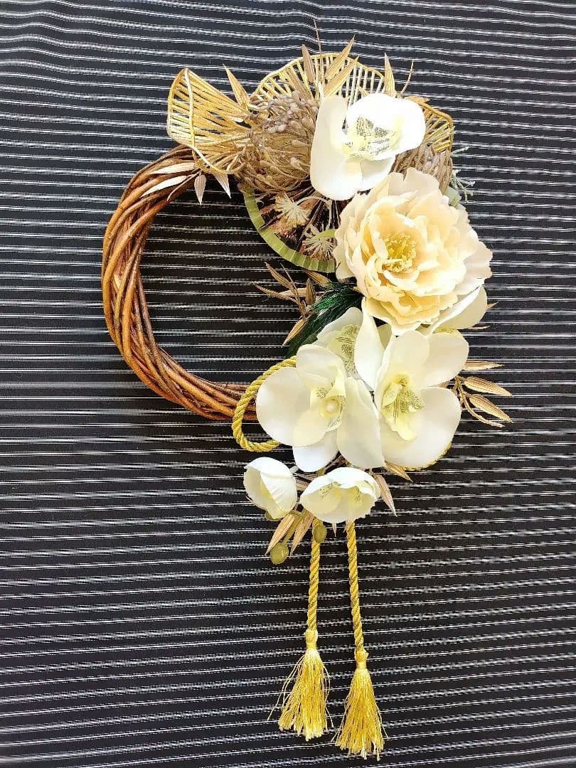 しめ縄リース　しめ縄　お正月飾り　お正月リース　フラワーリース　玄関リース