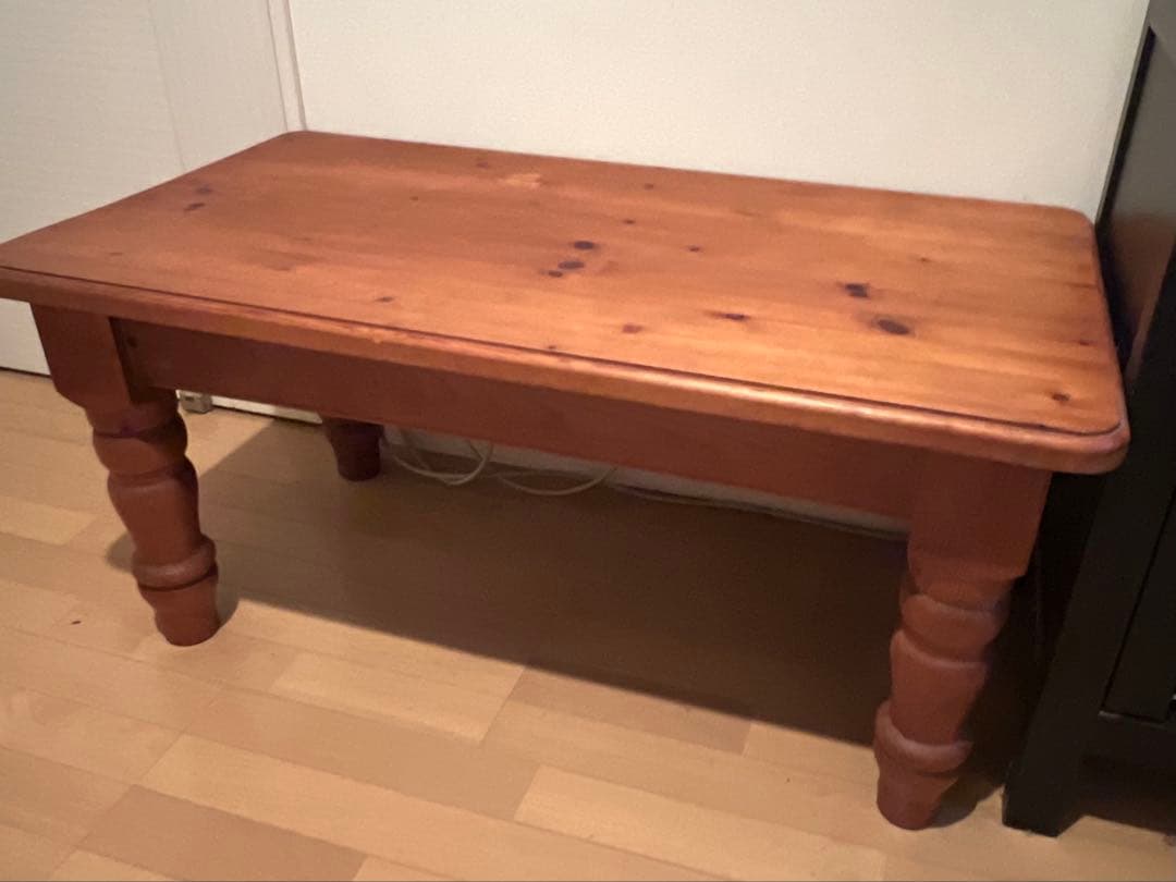 オールドパイン材カフェテーブル